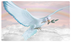 DNSEMP-C-116-D-PK Dove Clouds Pink